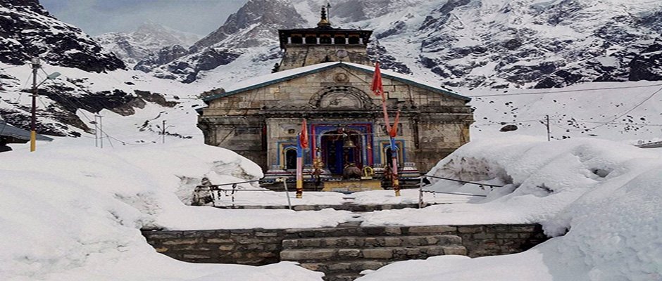 Kedarnath Temple in Winter Season